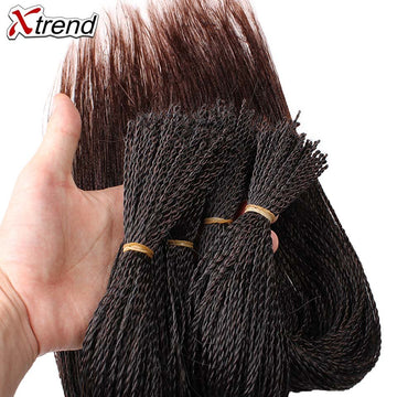 Xtrend Micro Senegalese Twist Crochet Braids Hair 22 inch 100strands Per Pack Ombre Black Brown Color